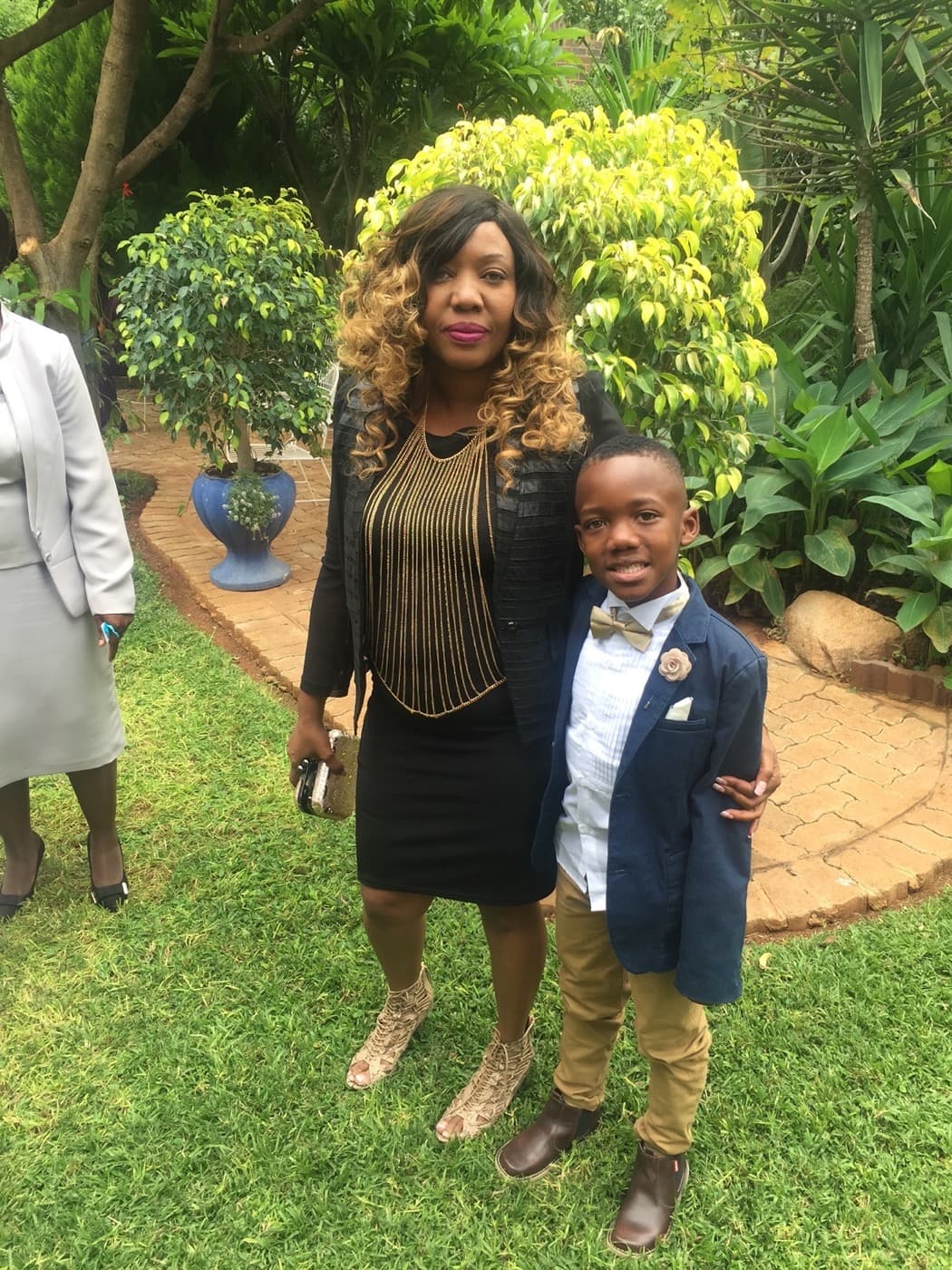 Laureen Dlamini with her son